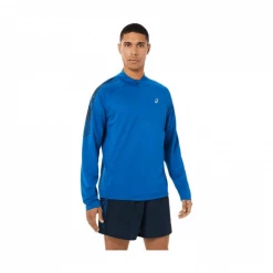 Camiseta Asics Icon 1/2 Zip Manga Larga Azul
