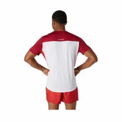 Camiseta Asics Race SS Manga Corta Granate Rojo Blanco AW21 -365rider Ventas camiseta asics race ss manga corta granate rojo blanco aw21 2