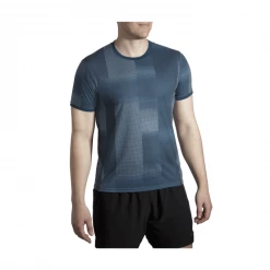 Camiseta Brooks Distance Graphic Manga Corta Azul Gris -365rider Ventas camiseta brooks distance graphic manga corta azul gris 2