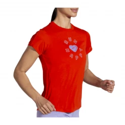Camiseta Brooks Distance Graphic Manga Corta Roja Mujer -365rider Ventas camiseta brooks distance graphic manga corta roja mujer 2