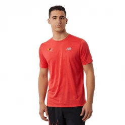 Camiseta New Balance Impact Run Short Sleeve Roja