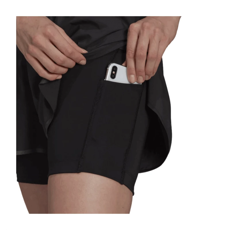 Pantalón Corto Adidas Adizero 2 In 1 Negro Mujer 4 Pantalón Corto Adidas Adizero 2 In 1 Negro Mujer - Imagen 2