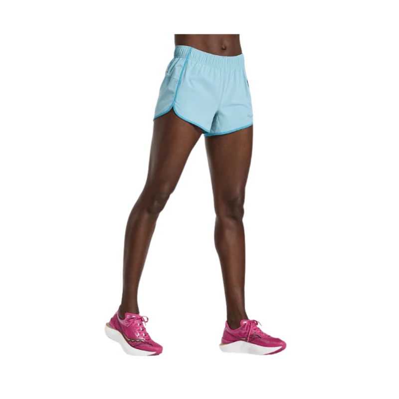Pantalón Corto Saucony Outpace 3 Celeste Mujer 3 Pantalón Corto Saucony Outpace 3 Celeste Mujer