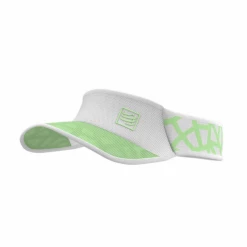 Visera Compressport Spiderweb Ultralight Blanco Verde