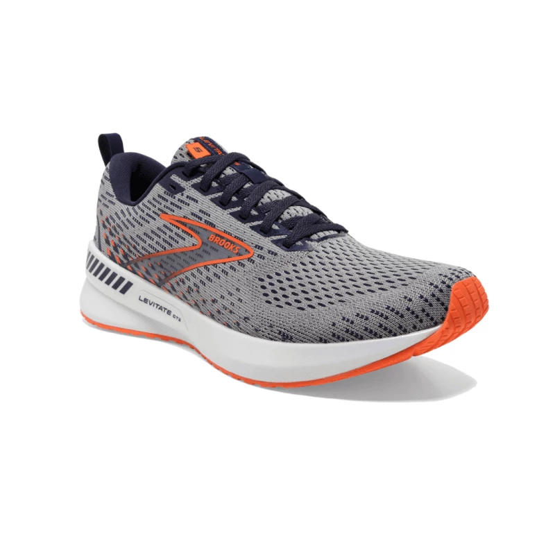 Zapatillas Brooks Levitate GTS 5 Gris Naranja SS22 4 Zapatillas Brooks Levitate GTS 5 Gris Naranja SS22 - Imagen 2
